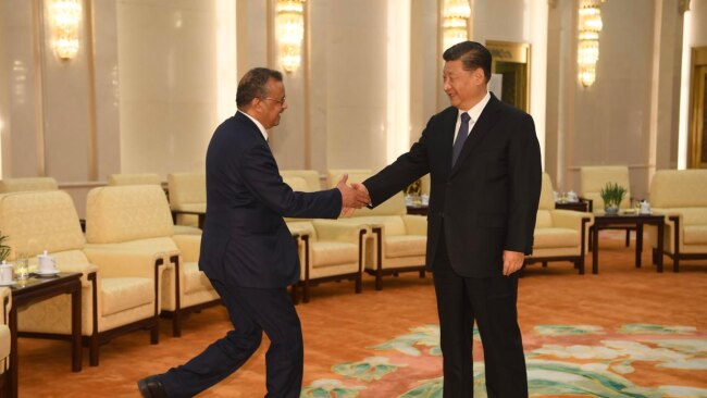 Tedros curtseys to Chinese dictator Xi Jinping