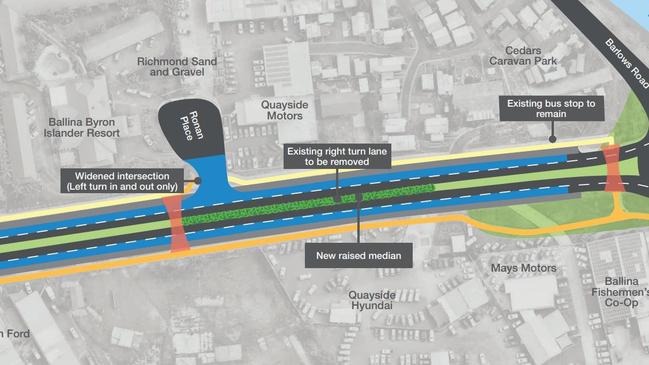 The $27m project to duplicate River Street at Ballina is a four-stage project, with work getting under way on stage one this month.