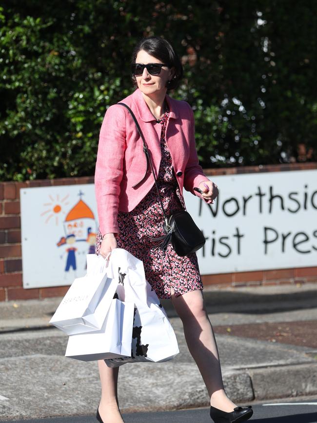 Gladys Berejiklian was spotted after a shopping trip. Picture: John Grainger