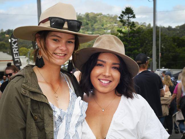 Chloe Bradford and Nikayla Pepin. Meatstock Festival, Toowoomba showgrounds. April 2022