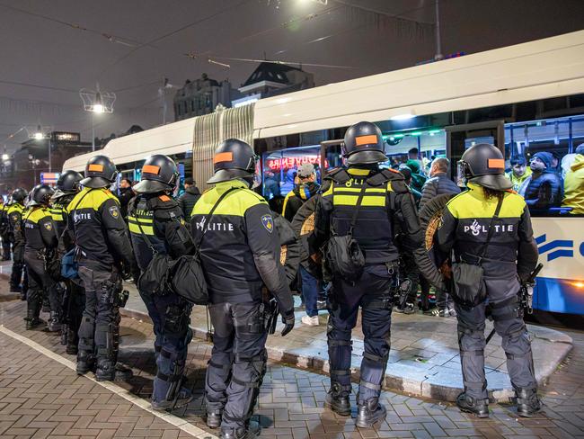 Amsterdam police said on social media that they were being particularly vigilant in the wake of several incidents, including the tearing down of a Palestinian flag from a building.