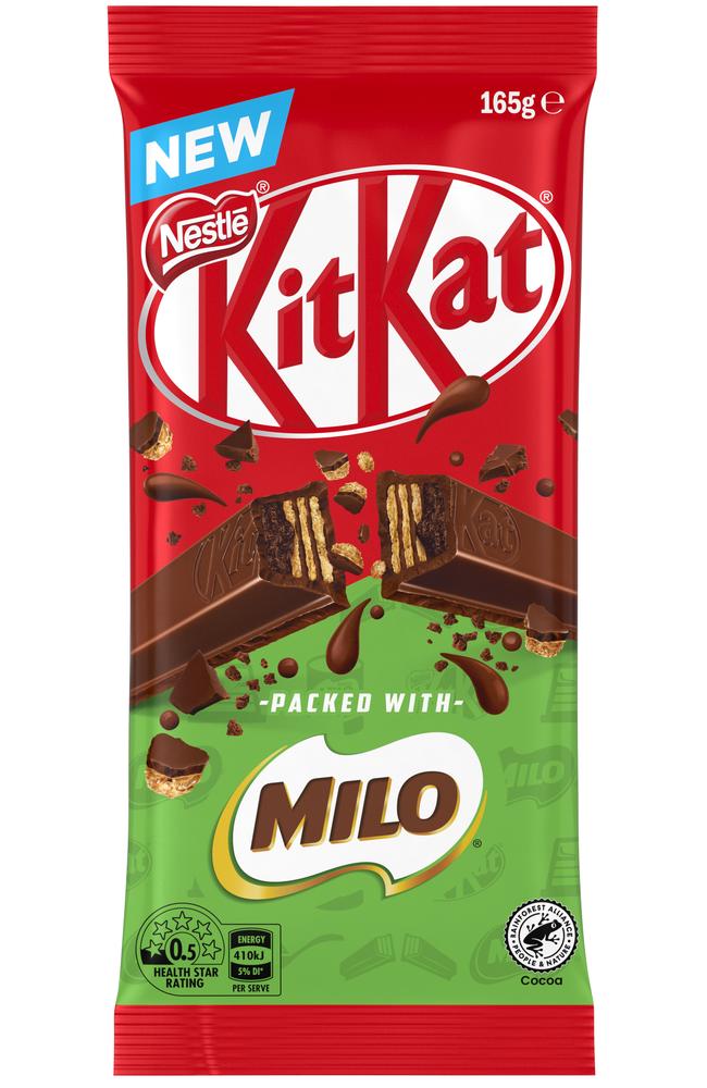 KitKat's new chocolate with Milo comes in three different forms. Picture: Supplied