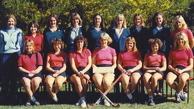 Babysitter Bev Staniforth, top row fifth from left. at Cromer High in 1980.