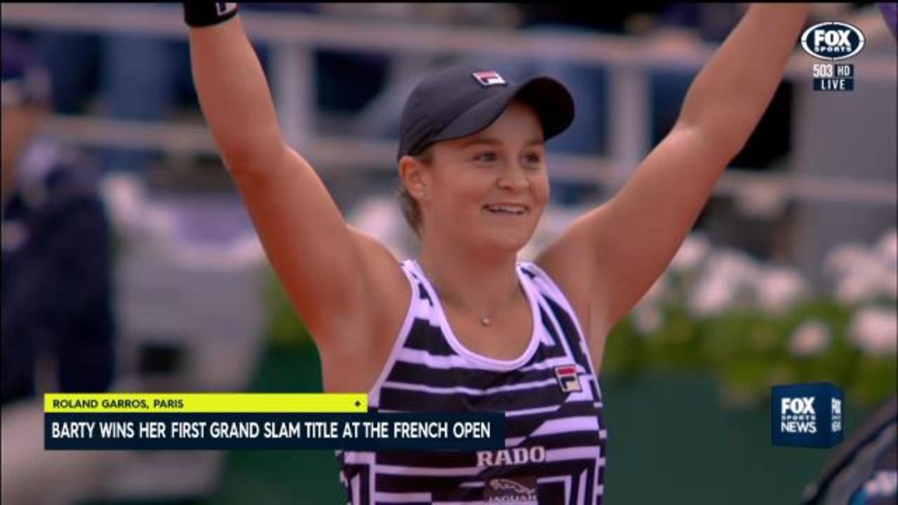 Ashleigh Barty Wins French Open Champion Grand Slam Defeats Marketa