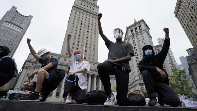 Protesters in New York. Picture: AFP