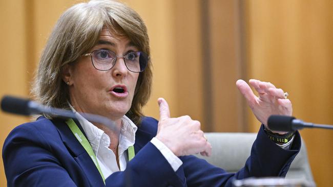 CANBERRA, Australia, NewsWire Photos. June 5, 2024: Reserve Bank Governor Michele Bullock appears at the Senate, Economics Legislation Committee Estimates at Parliament House in Canberra. Picture: NewsWire / Martin Ollman