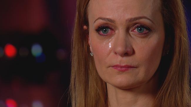 An emotional Marcia Mikhael broke down when interview for Channel Seven's special on the Sydney siege. Picture: Seven