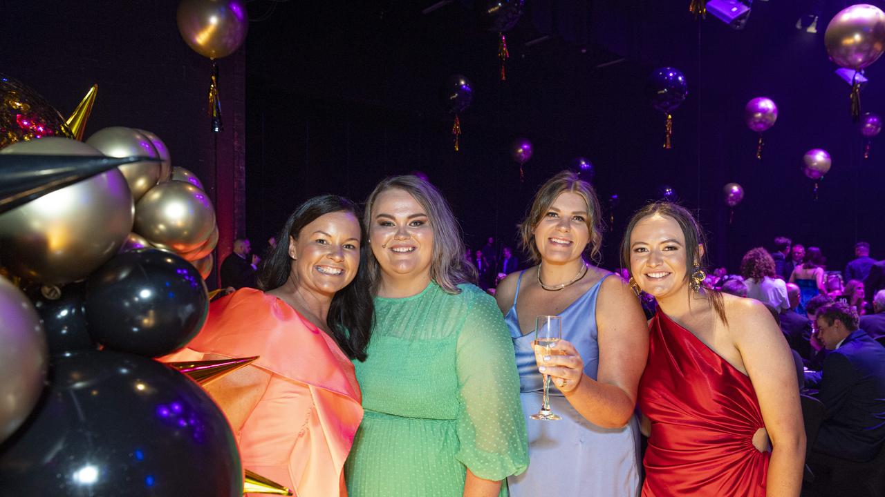 At St Andrew's Toowoomba Hospital Ball are (from left) Emma Bartkowski, Courtney Riethmuller, Emma Schefe and Rachael Wells at The Empire on Friday, November 1, 2024. Picture: Kevin Farmer