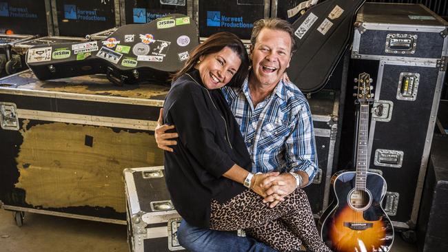 It was love at first sight when Laurel Edwards and Troy Cassar-Daley crossed paths at the Gympie Muster. Picture: Glenn Hunt