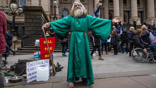 Protesters rally against the controversial Bill. Picture: Jason Edwards