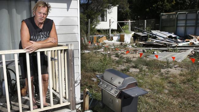 David Filliponi, 57, has won the right to stay in his home at Wantirna Caravan Park for another year. Picture: David Caird