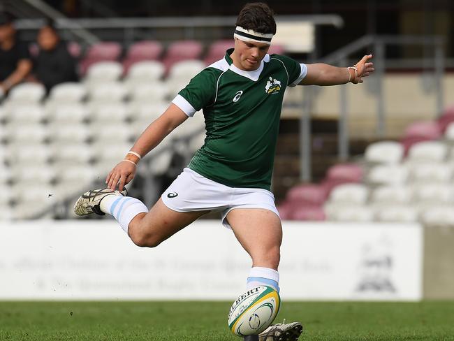 Minogue in action with the Australian Schools Barbarians side. Picture: Albert Perez 