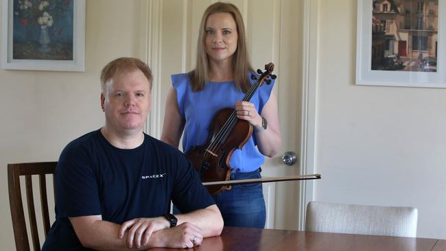 ATO whistleblower Richard Boyle and wife Louise Beaston at home. Picture Dean Martin