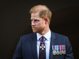 A body language experts believes Harry appeared wary and lonely at the Invictus Games church service. Picture: Getty Images for Invictus Games Foundation.