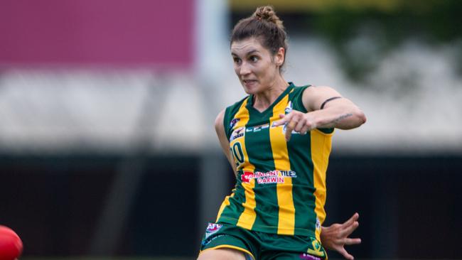 Jasmyn Hewett at TIO Stadium for 2023-24 NTFL match between Pint vs Darwin Buffaloes. Picture: Pema Tamang Pakhrin