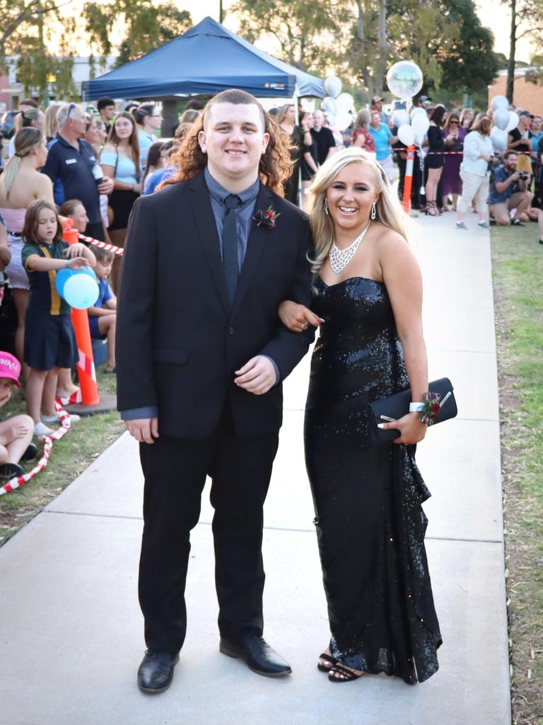 Tyson McCarthy and Partner Kaitlyn Hearn. Oakey State High School formal. Photo Sean Federoff