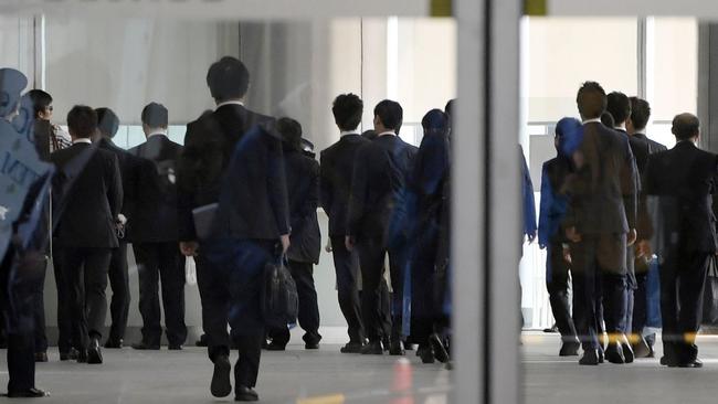 Japanese authorities raided Dentsu on Monday. Picture: Nozomu Endo/Kyodo News/AP