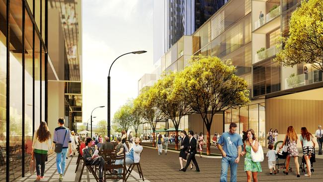 Artist impression of the new $200m development between Spencer and Siddeley St.