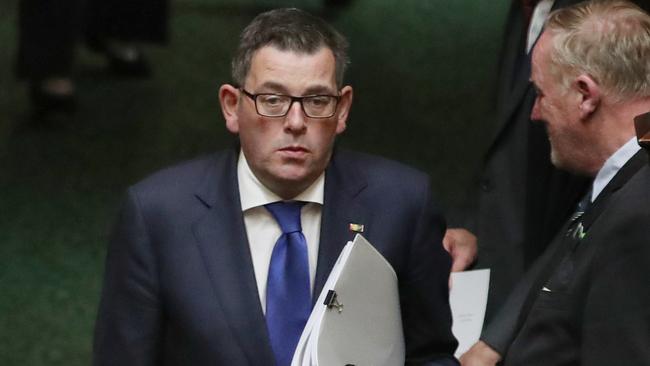 Victorian Premier Daniel Andrews arrives at state parliament. Picture: NCA NewsWire / David Crosling