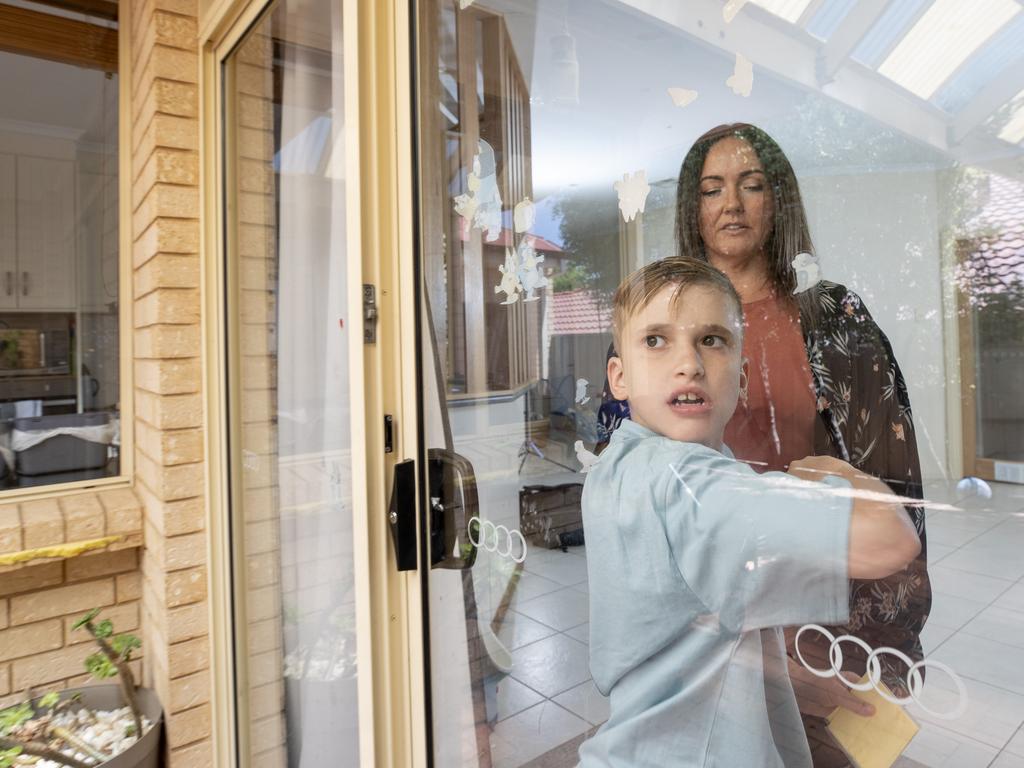 Finn often attempts to escape his home in the middle of the night leaving his single mum constantly living in fear that something will happen to her son. Picture Brett Hartwig