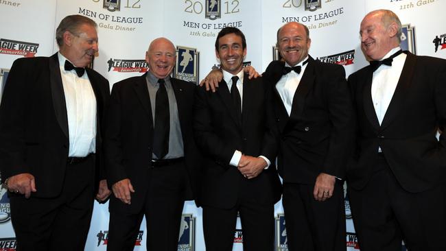 The Immortals Andrew Johns, Graeme Langlands, Bob Fulton, Wally Lewis and Johnny Raper.