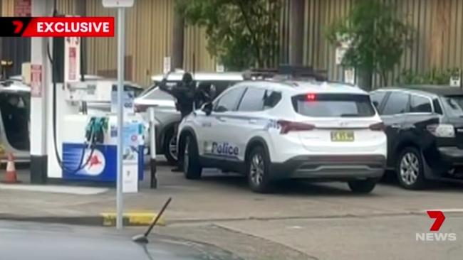 Raptor squad officers used batons. Picture: 7NEWS