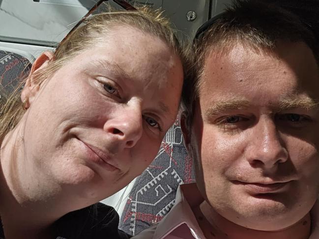 Jonathon Lee King, who died in a fatal motorbike crash at Woodridge on July 12, and his partner Caitlin Turner.