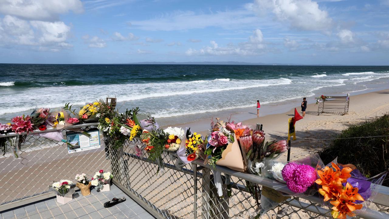 Hundreds of people have gathered at Bribie Island for a vigil to honour 17-year-old shark attack victim Charlize Zmuda. Picture: David Clark