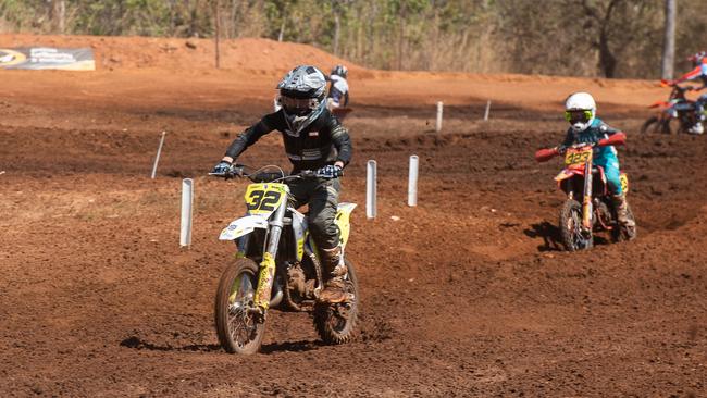 Cody Dunne #32 from Victoria at the 2023 KTM Australian Junior Motocross Championships, Darwin, NT, Australia. Picture: Pema Tamang Pakhrin