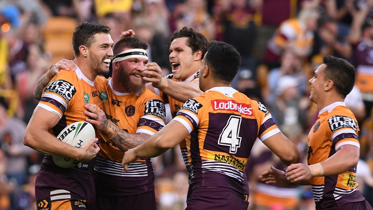 Corey Oates scored four tries for the Broncos.