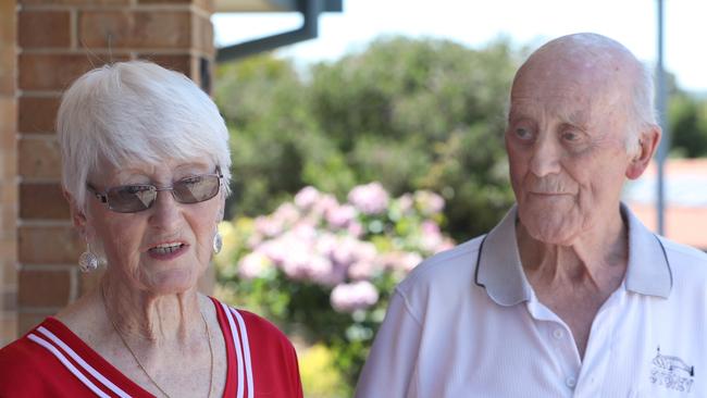 Sylvia and Collin Wolverson are mourning their friend Bob Eldridge after he was fatally stabbed at a Reynella East retirement village. Picture: Dean Martin