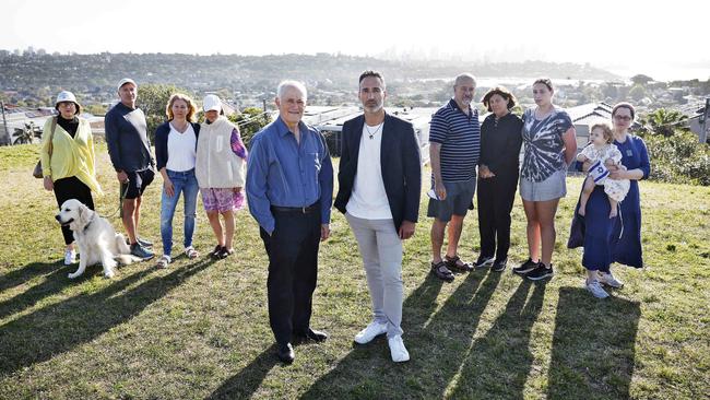 ECAJ co-chief executive Peter Wertheim, centre left, pictured next to his colleague in the role, Alex Ryvchin, and members of the Jewish community. Picture: Sam Ruttyn