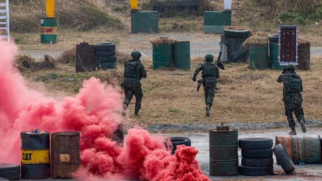 Taiwan's armed forces pictured during routine drills to show combat readiness, at a military base in Kaohsiung, Taiwan. The Pentagon plans to increase training for Taiwanese forces. Picture: Getty