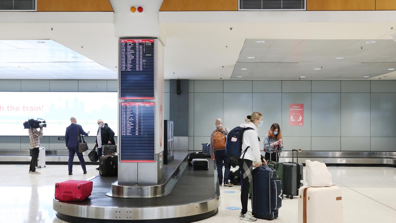 Jetstar flight JQ520 was one of the last planes into Sydney from Melbourne (another flight pictured) before harsh lockdown measures take effect. Picture: Richard Dobson