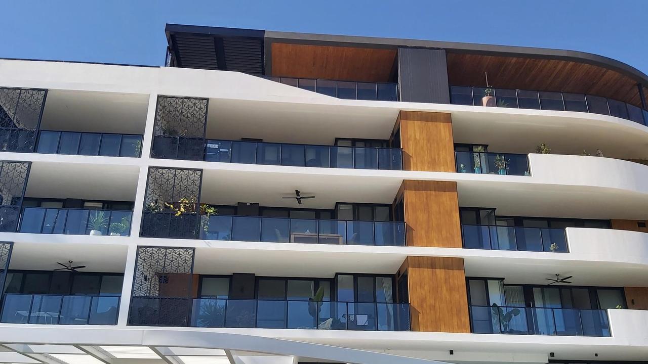 The exterior of Tina Claire's apartment block where strata fees are $12,300 per year. Picture: Supplied