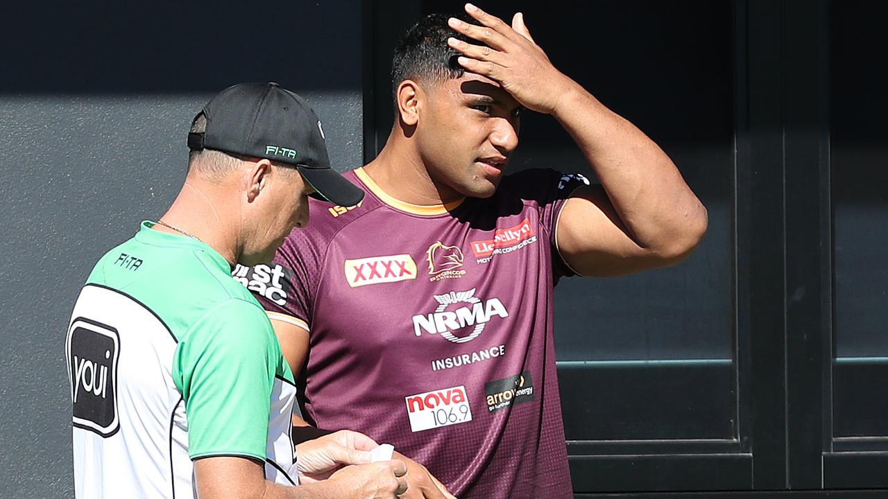 Tevita Pangai Jr, Brisbane Broncos training, Red Hill. Photographer: Liam Kidston.