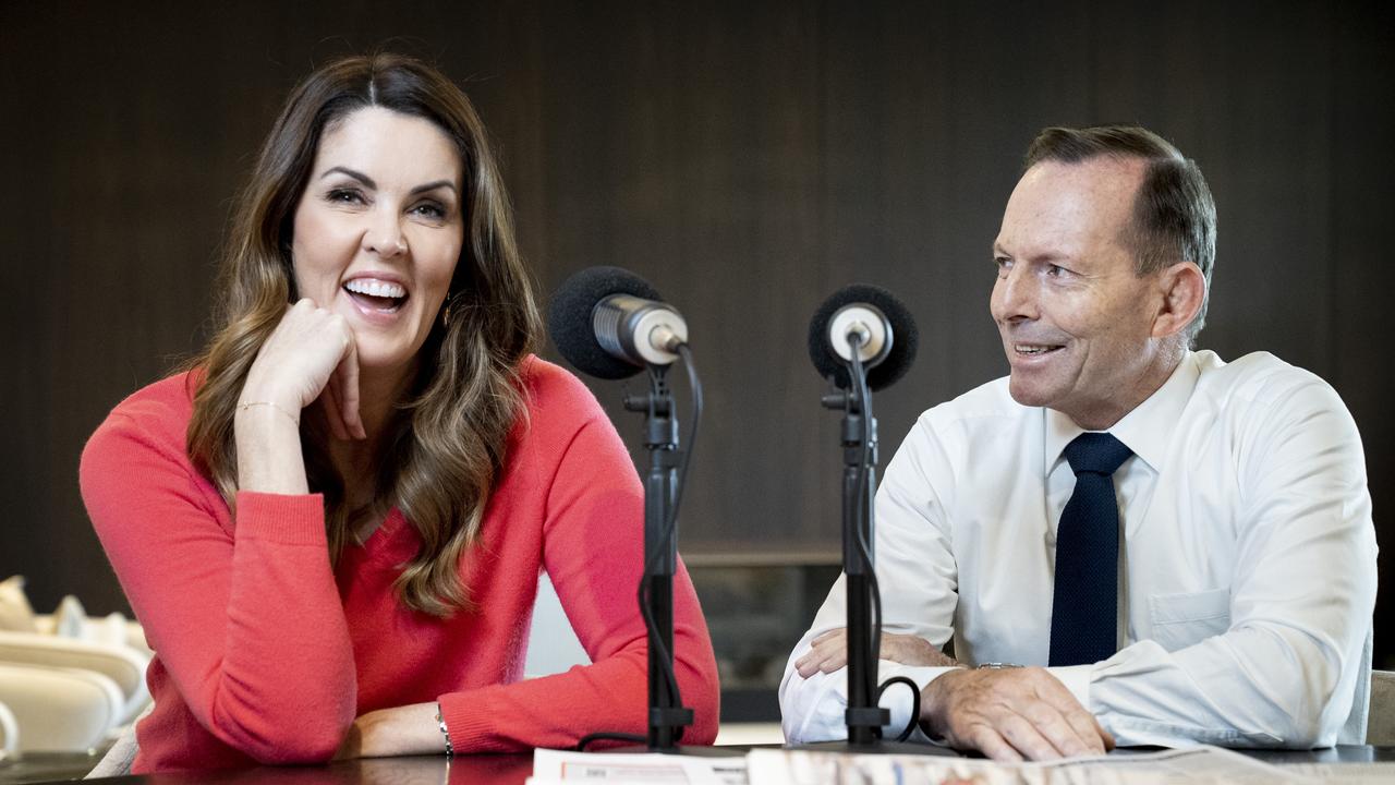 Former prime minister Tony Abbott with his former chief of staff Peta Credlin. Picture: Arsineh Houspian