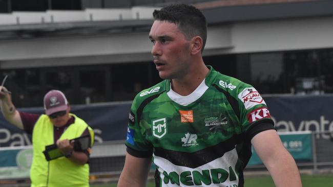 Townsville Blackhawks' Joshua Macarone at the CQ Capras versus Townsville Blackhawks underage games, Browne Park, Rockhampton, on February 17, 2024.