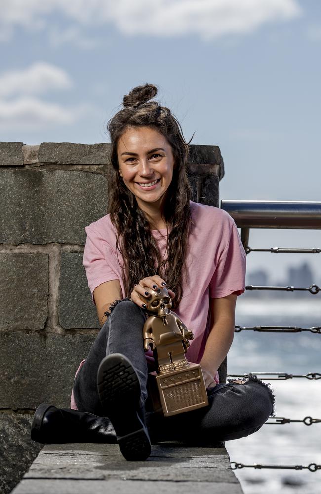 Amy Shark recently won Artist of the Year at the Gold Coast Music Awards for the third year in a row, making her the first inductee into the Gold Coast Music Hall of Fame. Picture: Jerad Williams