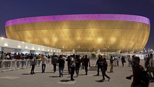 People outside the Lusail Stadium. Picture: AFP