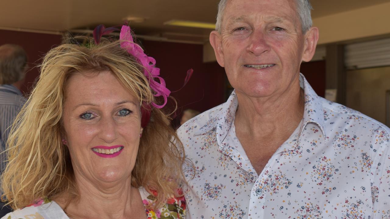 Louise Angold and Ron Betts at the Gympie Times Ladies Race Day 2021. Photo: Elizabeth Neil