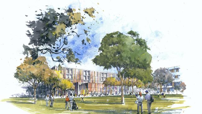 Artist impressions of the Rouse Hill Hospital. The final site has just been confirmed