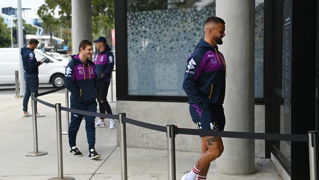 Strict social distancing measures were in place at AAMI Park on Monday. Picture: Getty Images