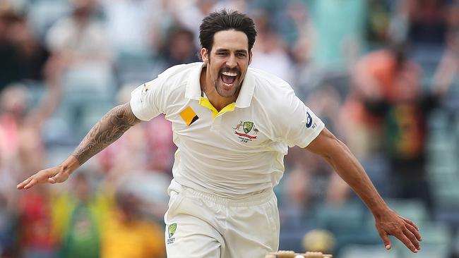 Mitchell Johnson is a different beast to Australia’s current crop. Picture: Hillyard Philip