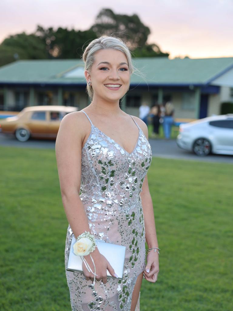 Bella Hayes at Coombabah State 2024 High School Formal at the Gold Coast Turf Club. Picture: Portia Large.