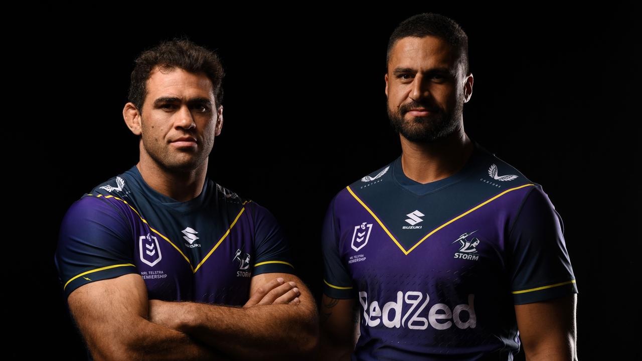 Dale Finucane (L) and Jesse Bromwich will co-captain Melbourne Storm in 2021