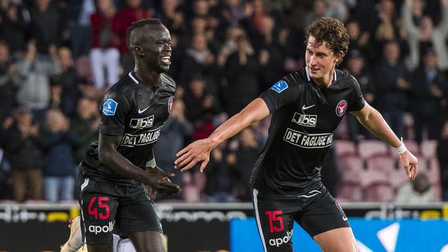 Former Adelaide United forward Awer Mabil playing for Midtyjlland of Denmark: Picture: Daniel Stenz