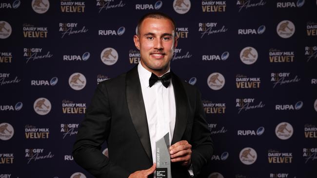 Nathan Lawson has signed with the Dragons just weeks after he claimed the Shawn Mackay Award as the best male sevens player in Australia. Picture: Matt King/Getty Images for Rugby Australia