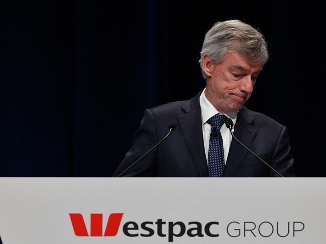 SYDNEY, AUSTRALIA - DECEMBER 12: Westpac chairman Lindsay Maxsted during the Westpac 2019 Annual General Meeting at ICC Sydney on December 12, 2019 in Sydney, Australia. Westpac has come under scrutiny in recent weeks following the launch of an investigation by Australia's financial intelligence agency - AUSTRAC - over a money laundering and child exploitation scandal. AUSTRAC alleges the bank breached anti-money laundering laws 23 million times, including failing to adequately vet thousands of payments potentially linked to child exploitation. Westpac announced that chief executive Brian Hartzer will step down and chairman Lindsay Maxsted will leave the board early as a result of the scandal.  (Photo by Sam Mooy/Getty Images)