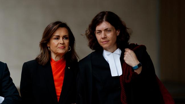 Lisa Wilkinson and her barrister Sue Chrysanthou. Picture: NCA NewsWire / Nikki Short